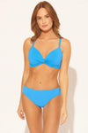 Hailey is wearing a 4 suit, she has a 32” bust and a 23" waist.