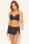 SKIRTED HIPSTER BOTTOMS - BLACK