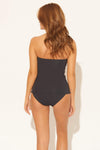 BANDEAU U WIRE TANKINI TOP - BLACK