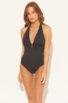 PLUNGE HALTER 1 PC BLACK