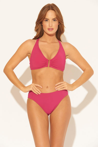 RUCHED BACK BOTTOMS - ROUGE