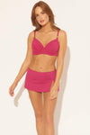 SKIRTED HIPSTER BOTTOMS - ROUGE