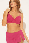 SKIRTED HIPSTER BOTTOMS - ROUGE