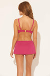 SKIRTED HIPSTER BOTTOMS - ROUGE