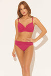 RUCHED U/W D CUP TOP - ROUGE
