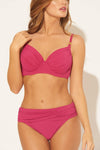 RUCHED U/W D CUP TOP - ROUGE