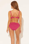 RUCHED U/W D CUP TOP - ROUGE