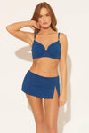 SKIRTED HIPSTER BOTTOMS - NAVY