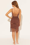 CROCHET PAREO W/ FRINGE- LOCA MOCHA