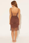 CROCHET PAREO W/ FRINGE- LOCA MOCHA