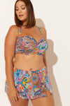 (PLUS) SKIRTED HIPSTER BOTTOMS - GROOVY MULTI