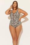 (PLUS) LACE DOWN TWIST 1 PC - CHEETAH