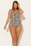 (PLUS) LACE DOWN TWIST 1 PC - CHEETAH