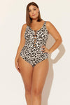 (PLUS) LACE DOWN TWIST 1 PC - CHEETAH