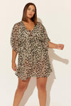 (PLUS) CAFTAN - CHEETAH