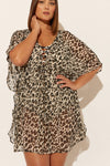 (PLUS) CAFTAN - CHEETAH