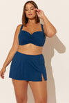 (PLUS) SKIRTED HIPSTER BOTTOMS - NAVY