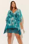 (PLUS) CAFTAN - TROPIC THUNDER PALMS