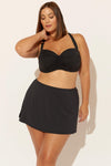 COVER UP SKIRT W/ SIDE SLIT - BLACK (PLUS)