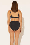 TWIST FRONT OTS BRA D CUP TOP - BLACK