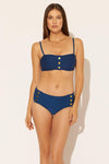 STRAIGHT-SQUARE NECK BANDEAU - NAVY