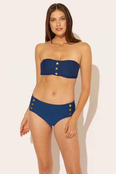 STRAIGHT-SQUARE NECK BANDEAU - NAVY