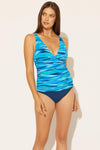 OTS PLUNGE TANKINI TOP - COOL MULTI