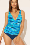 OTS PLUNGE TANKINI TOP - COOL MULTI