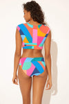 RUCHED BACK BOTTOMS - CUT IT UP MULTI