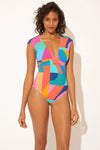 CAP SLEEVE 1 PC - CUT IT UP MULTI