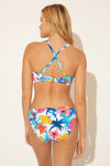 RUCHED BACK BOTTOMS - WHITE FLORAL