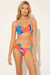 RUCHED U/W D CUP TOP - CUT IT UP MULTI