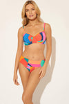 RUCHED U/W D CUP TOP - CUT IT UP MULTI
