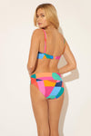 RUCHED U/W D CUP TOP - CUT IT UP MULTI
