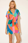 RAYON RING DRESS - CUT IT UP MULTI