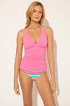 HALTER TANKINI TOP - COLOR BOMB MULTI
