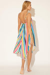 HANDKERCHIEF-HEM DRESS - COLOR BOMB MULTI