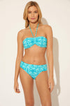 HALTER BANDEAU TOP - LAGUNA TEAL MULTI