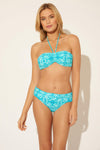 HALTER BANDEAU TOP - LAGUNA TEAL MULTI