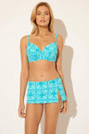 SKIRTED HIPSTER BOTTOMS - LAGUNA TEAL MULTI