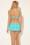 SKIRTED HIPSTER BOTTOMS - LAGUNA TEAL MULTI