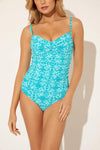 TWIST TANKINI TOP - LAGUNA TEAL MULTI
