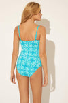 TWIST TANKINI TOP - LAGUNA TEAL MULTI