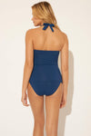 HALTER TANKINI TOP - NAVY