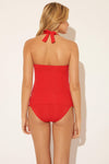 HALTER TANKINI TOP - SCARLET