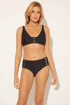 SCOOP NECK TANK D CUP BRA - BLACK
