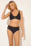 SCOOP NECK TANK D CUP BRA - BLACK