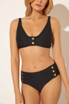 SCOOP NECK TANK D CUP BRA - BLACK