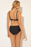 SCOOP NECK TANK D CUP BRA - BLACK