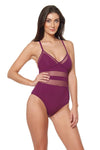 CROSS OVER BACK MESH 1 PC - CHERRY WINE